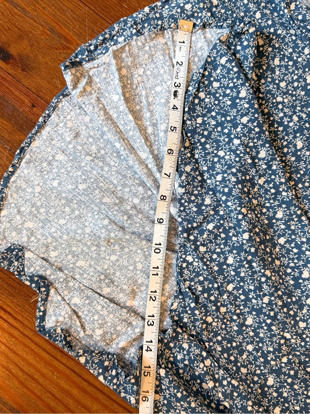 SOZY viral MIA midi skirt in teal ditsy floral print - Size S - Picture 8 of 11